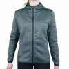 LADIES HOODIE FLEECE JACKET EXPLORE GREEN