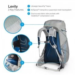 Osprey LEVITY 45 SILVER -Boutique De Camping 3bc0ca8b02dc771df82a7650474b