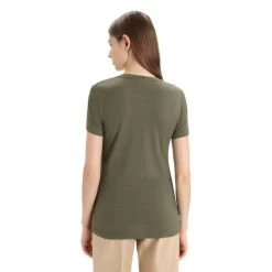 Icebreaker T-SHIRT FEMME TECH LITE II SCOOP SWARMINGSHAPES LODEN -Boutique De Camping 3c8d23bb52dc1fc751199057a717