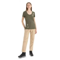 Icebreaker T-SHIRT FEMME TECH LITE II SCOOP SWARMINGSHAPES LODEN -Boutique De Camping 441293350489614bc55f9fb81684