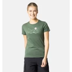T-SHIRT FEMME KUMANO VALLEY CAMPING GREEN