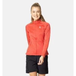 VESTE POLAIRE FEMME MID LAYER FULL ZIP TENCIA CAYENNE MELANGE