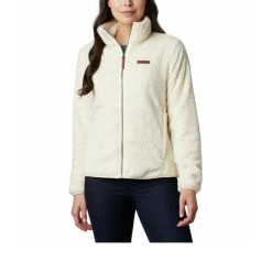 Columbia Sportswear POLAIRE FEMME SHERPA FIRE SIDE FULL ZIP CHALK