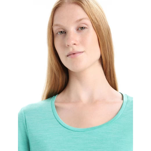 Icebreaker T-SHIRT FEMME SPHERE II SCOOP TEE FRESH HEATHER 6 Icebreaker T-SHIRT FEMME SPHERE II SCOOP TEE FRESH HEATHER – Image 6