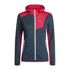 MONTURA POLAIRE FEMME THERMAL GRID PRO HOODY BLU CENER ROSA SUGAR