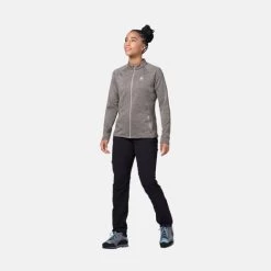 VESTE POLAIRE FEMME MID LAYER FULL ZIP TENCIA SILVER CLOUD MELANGE -Boutique De Camping ae1bd7226a7885721b6f4f83a300