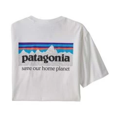Patagonia T-SHIRT P-6 MISSION ORGANIC WHITE -Boutique De Camping b038faf720cbd3be388a19d9813f