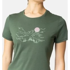 T-SHIRT FEMME KUMANO VALLEY CAMPING GREEN -Boutique De Camping b18a14f2646ec587b9f237437a7b