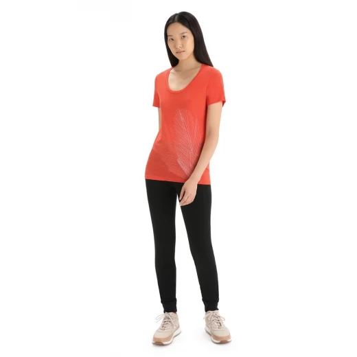 Icebreaker T-SHIRT FEMME TECH LITE II SCOOP PLUME VIBRANT EARTH 5 Icebreaker T-SHIRT FEMME TECH LITE II SCOOP PLUME VIBRANT EARTH – Image 5