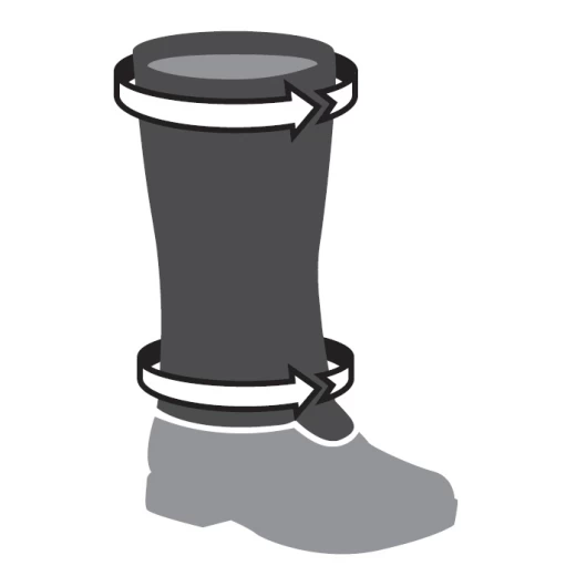 TSL GUETRES HIGH TREK SHORT NOIR 36/45 4 TSL GUETRES HIGH TREK SHORT NOIR 36/45 â Image 4