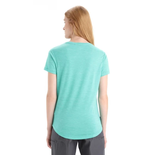 Icebreaker T-SHIRT FEMME SPHERE II SCOOP TEE FRESH HEATHER 4 Icebreaker T-SHIRT FEMME SPHERE II SCOOP TEE FRESH HEATHER – Image 4