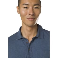 Prana POLO DENIM HEATHER -Boutique De Camping d9e93d3b7d6401ac9ed7343b9fb9